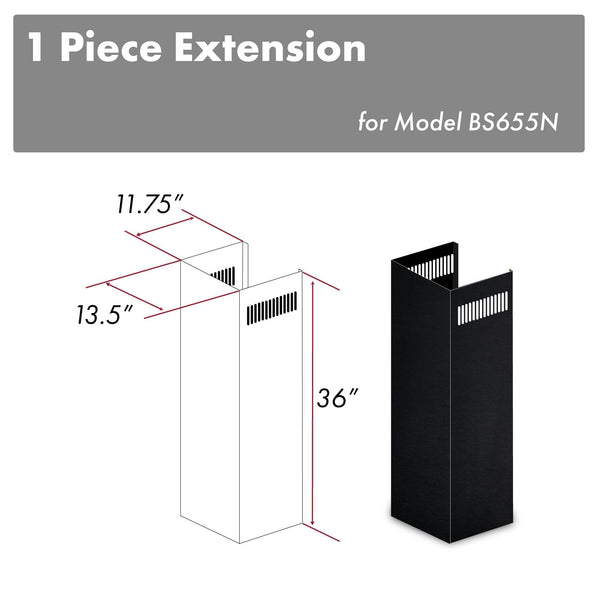ZLINE 1-36" Chimney Extension for 9 ft. to 10 ft. Ceilings (1PCEXT-BS655N) - Rustic Kitchen & Bath - Range Hood Accessories - ZLINE Kitchen and Bath