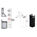 ZLINE 1-36" Chimney Extension for 9 ft. to 10 ft. Ceilings in Black Stainless (1PCEXT-BSKBN) - Rustic Kitchen & Bath - Range Hood Accessories - ZLINE Kitchen and Bath