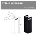 ZLINE 1-36" Chimney Extension for 9 ft. to 10 ft. Ceilings in Black Stainless (1PCEXT-BSKBN) - Rustic Kitchen & Bath - Range Hood Accessories - ZLINE Kitchen and Bath