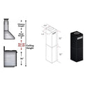 ZLINE 2-12" Short Chimney Pieces for 7 ft. to 8 ft. Ceilings in Black Stainless (SK-BSGL2iN) - Rustic Kitchen & Bath - Range Hood Accessories - ZLINE Kitchen and Bath