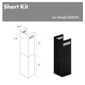 ZLINE 2-12" Short Chimney Pieces for 7 ft. to 8 ft. Ceilings in Black Stainless (SK-BSKBN) - Rustic Kitchen & Bath - Range Hood Accessories - ZLINE Kitchen and Bath