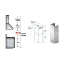 ZLINE 2-12" Short Chimney Pieces for 7 ft. to 8 ft. Ceilings (SK-597-304) - Range Hood Accessories - ZLINE Kitchen and Bath -