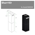 ZLINE 2-12" Short Chimney Pieces for 7 ft. to 8 ft. Ceilings (SK-BSKE2iN) - Rustic Kitchen & Bath - Range Hood Accessories - ZLINE Kitchen and Bath