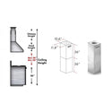 ZLINE 2-36" Chimney Extensions for 10 ft. to 12 ft. Ceilings (2PCEXT-587/597) - Rustic Kitchen & Bath - Range Hood Accessories - ZLINE Kitchen and Bath
