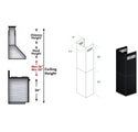 ZLINE 2-36" Chimney Extensions for 10 ft. to 12 ft. Ceilings in Black Stainless (2PCEXT-BSKBN) - Rustic Kitchen & Bath - Range Hood Accessories - ZLINE Kitchen and Bath