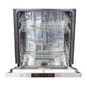 ZLINE 24 in. Panel Ready Top Control Dishwasher with Stainless Steel Tub, 52dBa (DW7713-24) Door Open Stainless Steel Tub