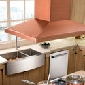 ZLINE Kitchen and Bath, ZLINE 36" Designer Series Copper Island Mount Range Hood (8KL3iC-36), 8KL3iC-36,
