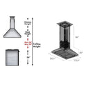 ZLINE Kitchen and Bath, ZLINE 36" Designer Series Oil-Rubbed Bronze Island Mount Range Hood (8KL3iB-36), 8KL3iB-36, ZLINE 36" Designer Oil-Rubbed Bronze Island Range Hood (8KL3iB-36)