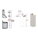 ZLINE Kitchen and Bath, ZLINE 61" Wooden Chimney Extension for Ceilings up to 12.5 ft. (321TT-E), 321TT-E,