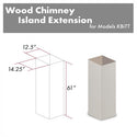 ZLINE 61" Wooden Chimney Extension for Ceilings up to 12.5 ft. (KBiTT-E) - Rustic Kitchen & Bath - Range Hood Accessories - ZLINE Kitchen and Bath