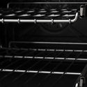 ZLINE Autograph Edition 36 in. 4.6 cu. ft. Dual Fuel Range with Gas Stove and Electric Oven in Stainless Steel with Polished Gold Accents (RAZ-36-G) close-up, adjustable racks inside oven.