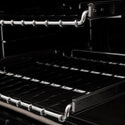 ZLINE Autograph Edition 48 in. Range in Black Stainless Steel  Easy Glide Oven Racks Close Up
