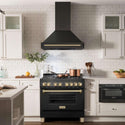 ZLINE Autograph Edition 36 in. Black Stainless Steel Range Hood with Handle (BS655Z-36)-Range Hoods- ZLINE Kitchen and Bath