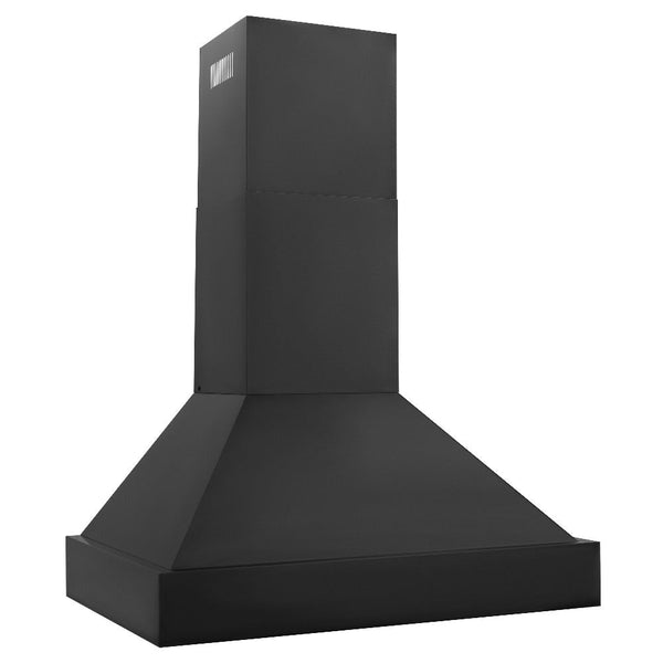 ZLINE Black Stainless Steel Wall Mount Range Hood (BS655N) side.
