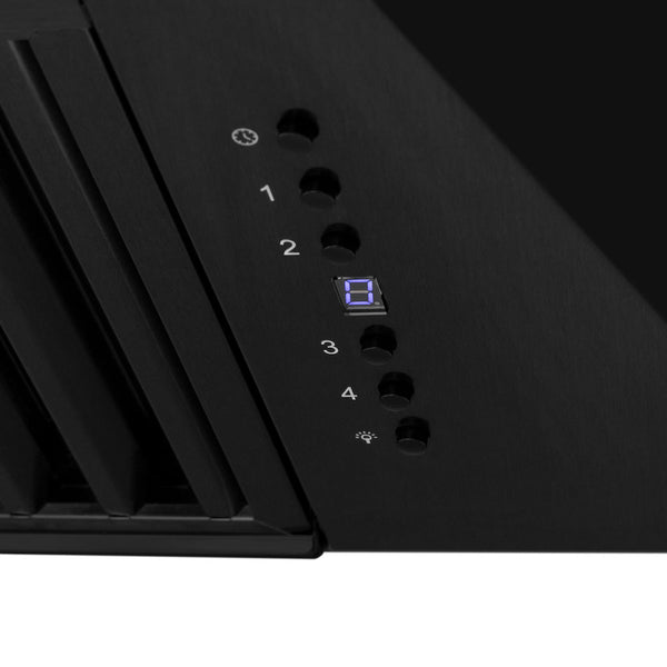 ZLINE Autograph Edition 30 in. Black Stainless Steel Range Hood with Accent Handle (BS655Z-30)