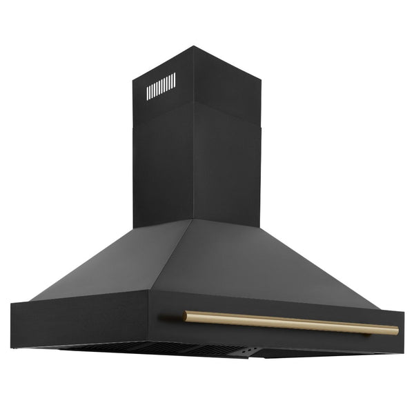 ZLINE Autograph Edition 48 in. Black Stainless Steel Range Hood with Handle (BS655Z-48) Champagne Bronze