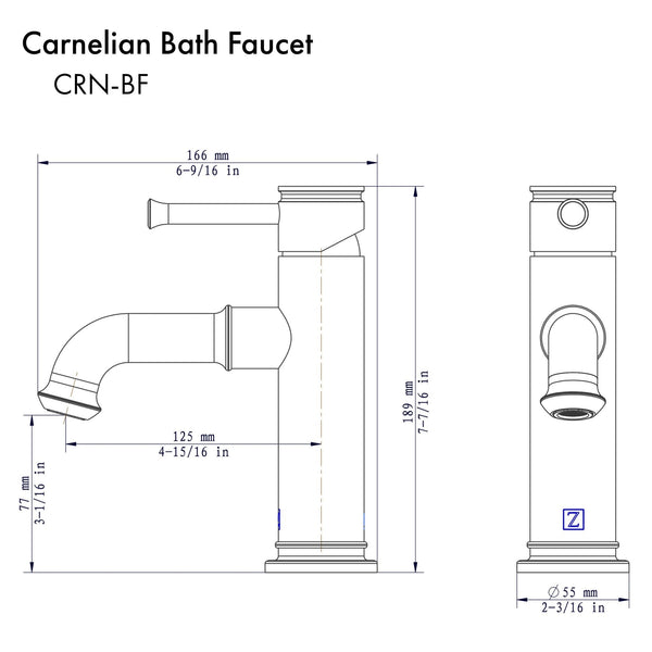 ZLINE Carnelian Bath Faucet (CRN-BF) Chrome