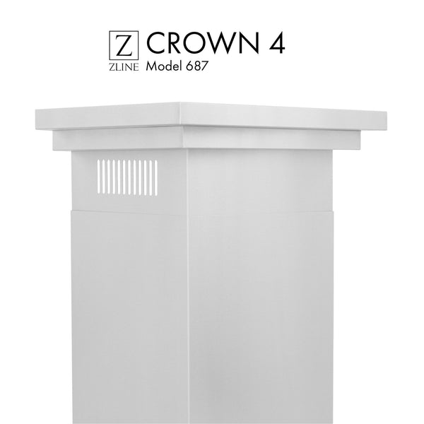 ZLINE Crown Molding #4 For Wall Range Hood (CM4-687) - Rustic Kitchen & Bath - Range Hood Accessories - ZLINE Kitchen and Bath