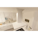 ZLINE 30" Convertible Vent Wooden Island Mount Range Hood in Cottage White (KBiTT-30)