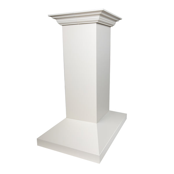 ZLINE 30" Convertible Vent Wooden Island Mount Range Hood in Cottage White (KBiTT-30)