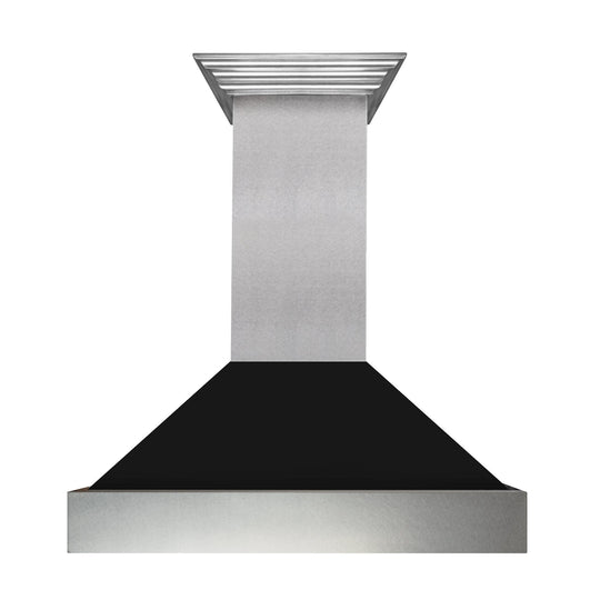 36" Ducted Fingerprint Resistant Stainless Steel Range Hood with Black Matte Shell (8654BLM-36)