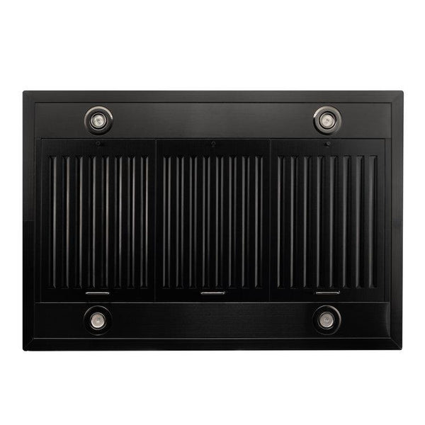 ZLINE Kitchen and Bath, ZLINE Island Mount Range Hood in Black Stainless Steel (BSGL2iN), BSGL2iN-30,