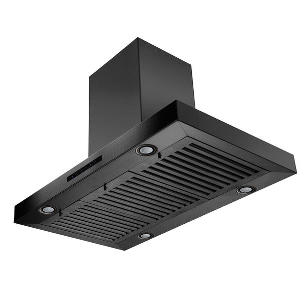 ZLINE Kitchen and Bath, ZLINE Island Mount Range Hood in Black Stainless Steel (BSKE2iN), BSKE2iN-30,