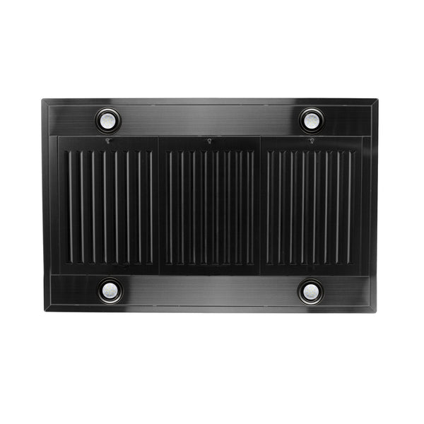 ZLINE Kitchen and Bath, ZLINE Island Mount Range Hood in Black Stainless Steel (BSKE2iN), BSKE2iN-30,