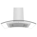 ZLINE Convertible Vent Island Mount Range Hood in Stainless Steel and Glass (GL14i) front, under.