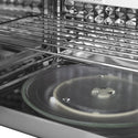 ZLINE's 30 inch over the range microwave (MWO-OTR-H-30) includes a Durable glass turntable provides an even heat distribution with every use