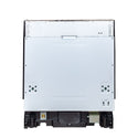 ZLINE 24 in. Top Control Dishwasher with Red Gloss Panel and Traditional Style Handle, 52dBa (DW-RG-24) front, closed.