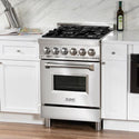 ZLINE 24 in. Professional Dual Fuel Range with Color Door Options (RA24)-Ranges- ZLINE Kitchen and Bath