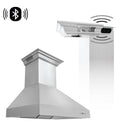 ZLINE Professional Wall Mount Range Hood in Stainless Steel with Built-in CrownSound® Bluetooth Speakers (667CRN-BT) - Rustic Kitchen & Bath - ZLINE Kitchen and Bath