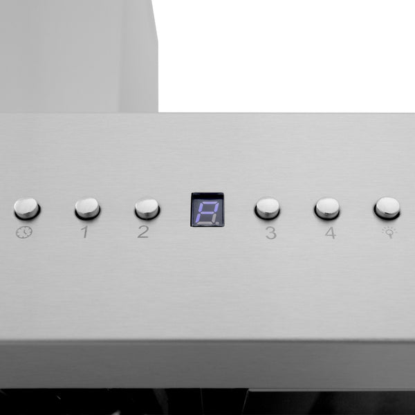 ZLINE Professional Wall Mount Range Hood in Stainless Steel with Built-in CrownSound® Bluetooth Speakers (667CRN-BT) - Rustic Kitchen & Bath - ZLINE Kitchen and Bath