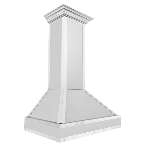 ZLINE Designer Series Wall Mount Range Hood in Fingerprint Resistant Stainless Steel with Mirror Accents (655MR) side