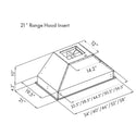 ZLINE Ducted Wall Mount Range Hood Insert in Stainless Steel (721)-Range Hoods- ZLINE Kitchen and Bath