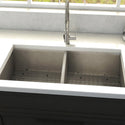 ZLINE 33 in. Anton Undermount Double Bowl Stainless Steel Kitchen Sink with Bottom Grid (SR50D-33)
