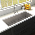 ZLINE 36 in. Meribel Undermount Single Bowl Stainless Steel Kitchen Sink with Bottom Grid (SRS-36)