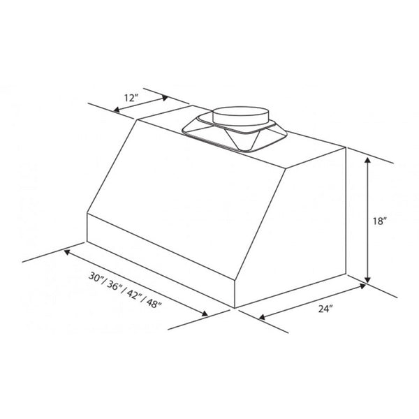 ZLINE 30"  Convertible Vent Under Cabinet Range Hood in Stainless Steel (523-30)