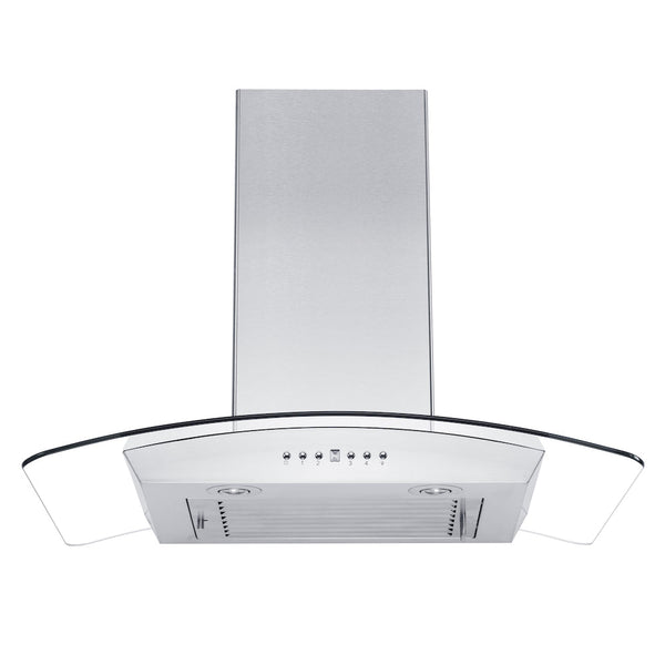 ZLINE 36" Convertible Vent Wall Mount Range Hood in Stainless Steel & Glass (KZ-36)