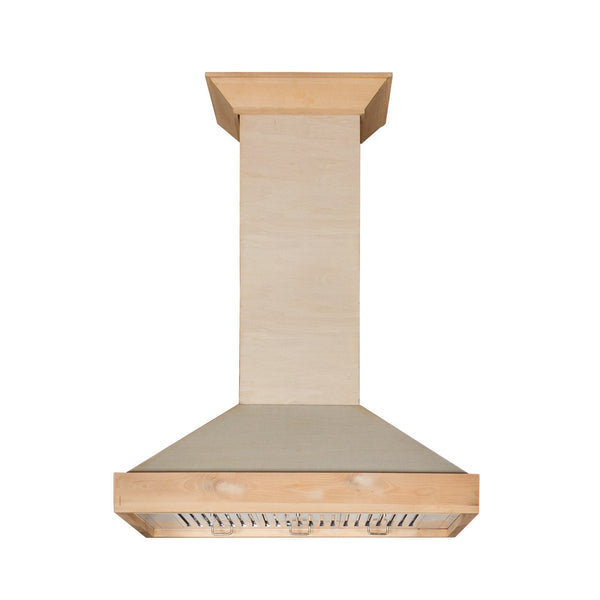 ZLINE 30" Ducted Unfinished Wooden Wall Mount Range Hood (KBUF-30)