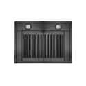 ZLINE 24" Convertible Wall Mount Range Hood in Black Stainless Steel with Set of 2 Charcoal Filters, LED lighting and Dishwasher-Safe Baffle Filters (BSKBN-CF-24)