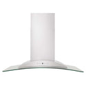 ZLINE Convertible Vent Wall Mount Range Hood in Stainless Steel & Glass (KN) front.