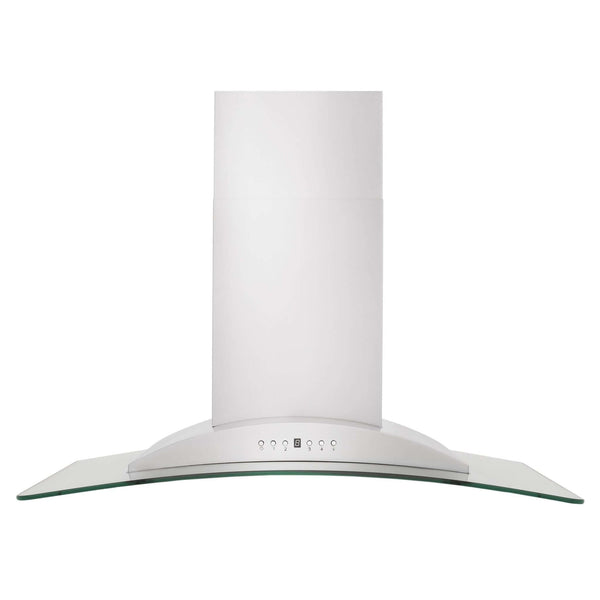 ZLINE Convertible Vent Wall Mount Range Hood in Stainless Steel & Glass (KN) front.
