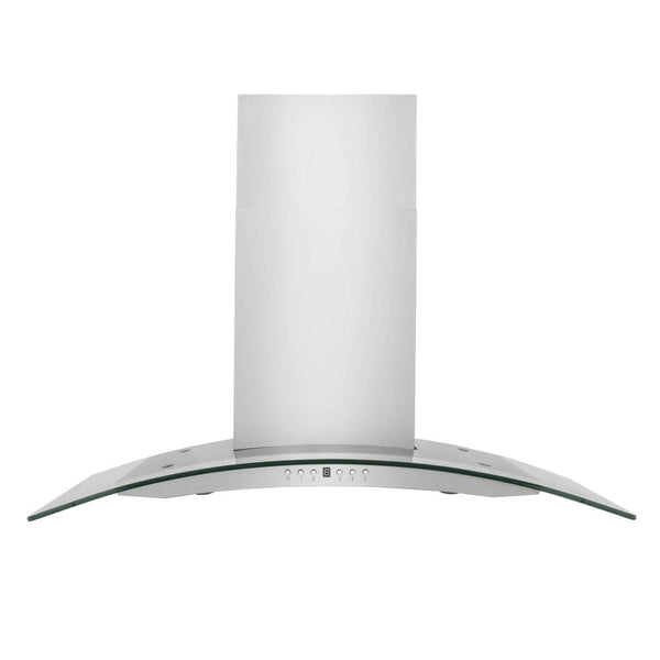 ZLINE Convertible Vent Wall Mount Range Hood in Stainless Steel & Glass (KN4) Front View