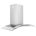 ZLINE Convertible Vent Wall Mount Range Hood in Stainless Steel & Glass (KN4) Side View