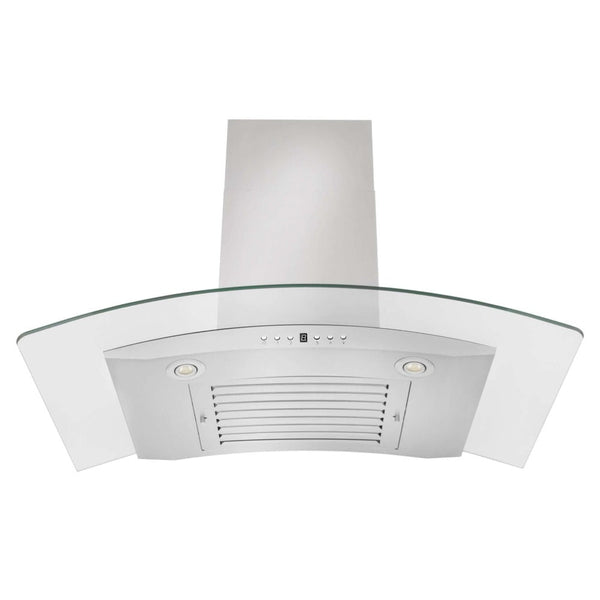 ZLINE Convertible Vent Wall Mount Range Hood in Stainless Steel & Glass (KN4) Under View Dishwasher Safe Stainless Steel Baffle Filter