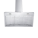 ZLINE Convertible Vent Wall Mount Range Hood in Stainless Steel (KF1) direct under view.