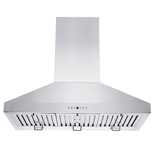 ZLINE Convertible Vent Wall Mount Range Hood in Stainless Steel (KL3) front under.