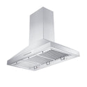 ZLINE Convertible Vent Wall Mount Range Hood in Stainless Steel (KL3) side under.